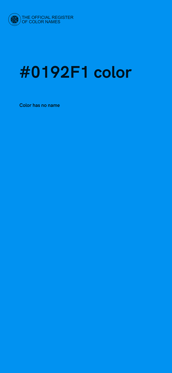#0192F1 color image