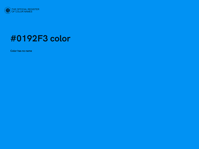 #0192F3 color image