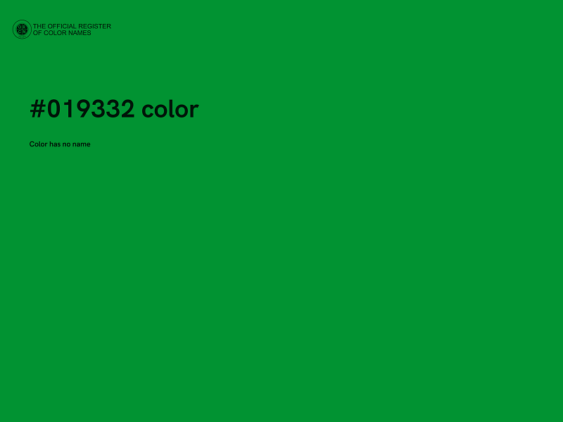 #019332 color image