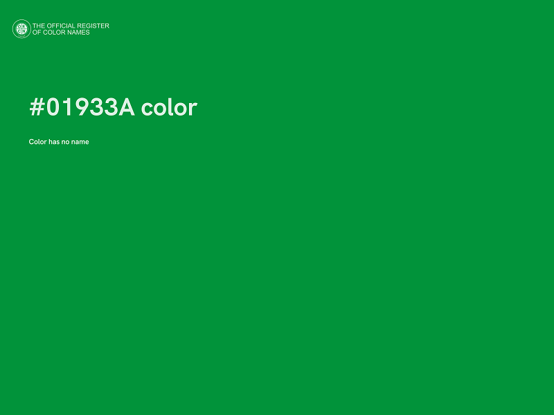 #01933A color image