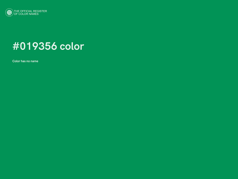 #019356 color image