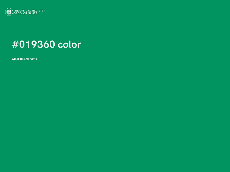 #019360 color image