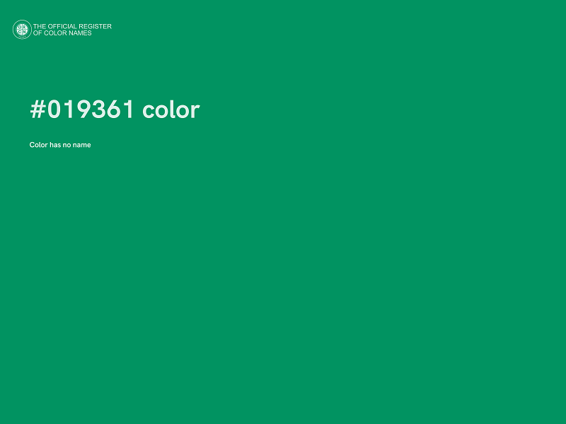#019361 color image