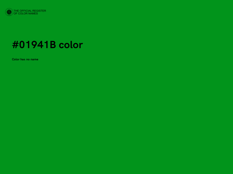 #01941B color image