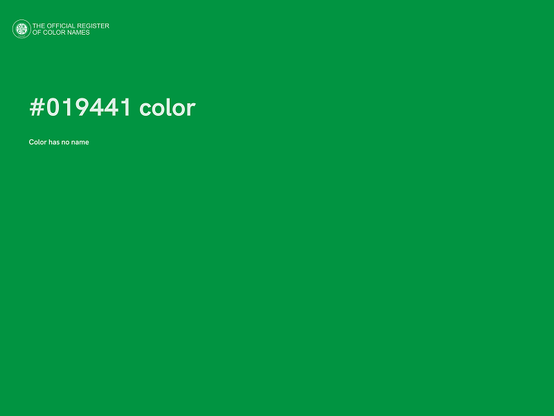 #019441 color image