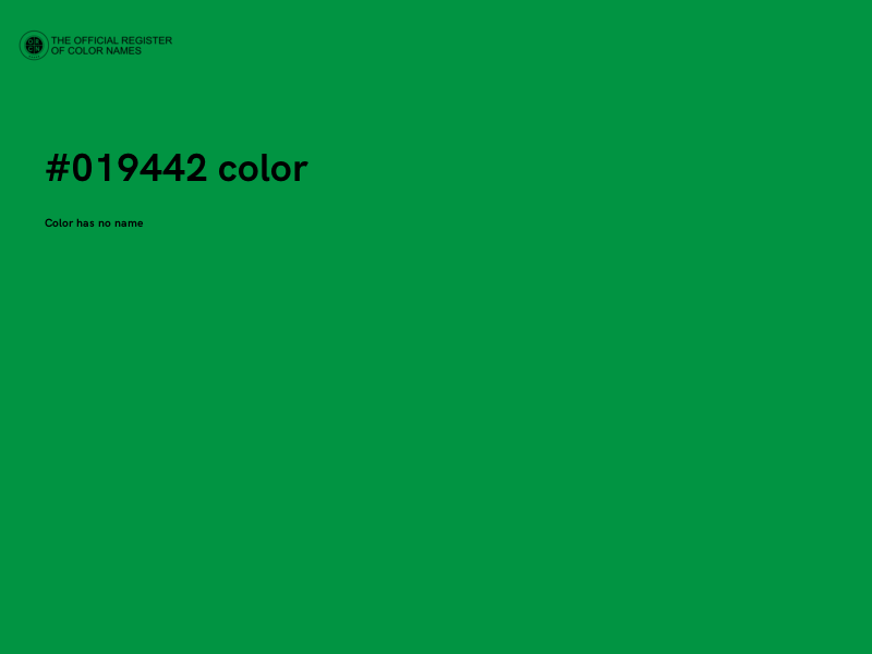 #019442 color image