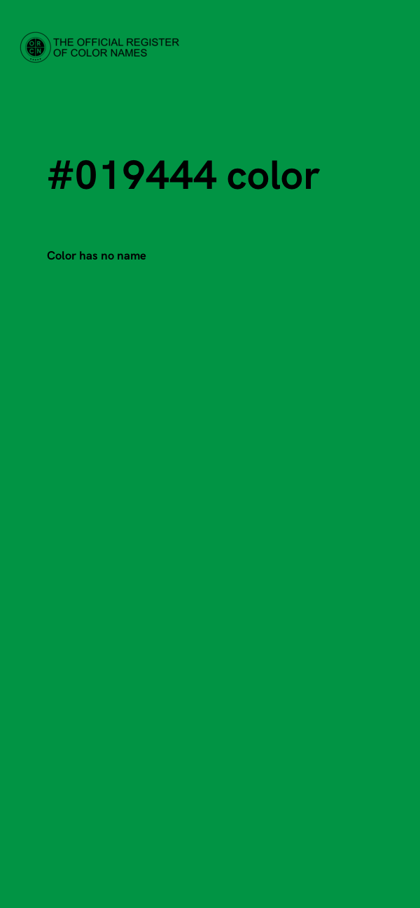 #019444 color image