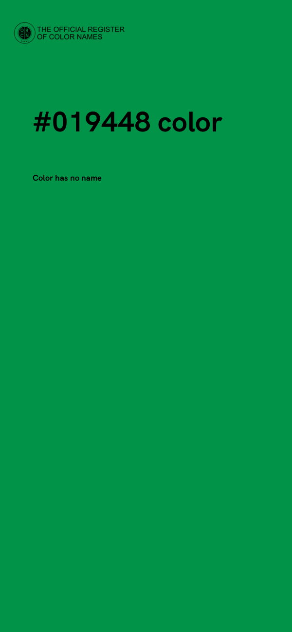 #019448 color image