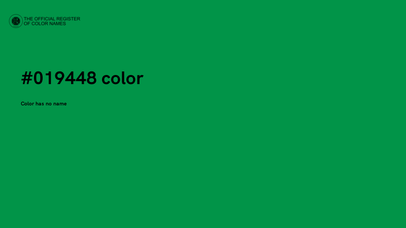 #019448 color image