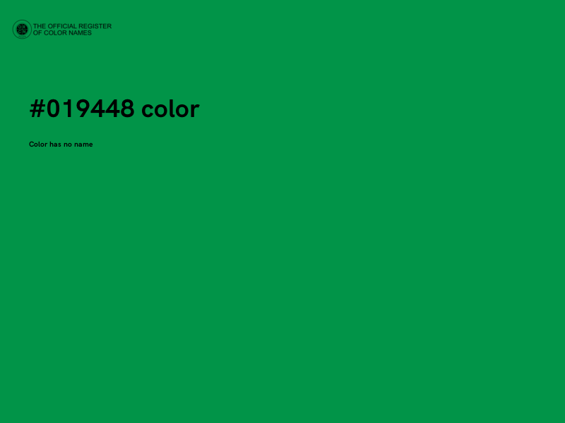 #019448 color image