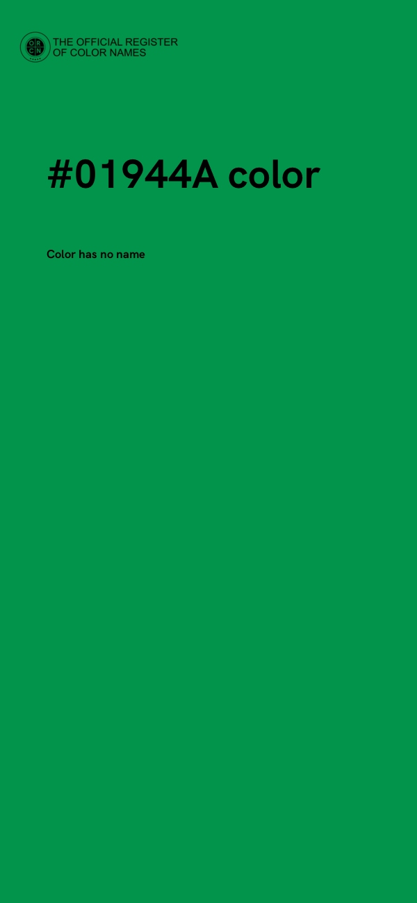 #01944A color image