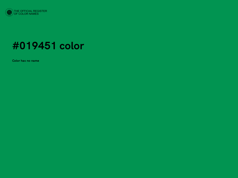#019451 color image
