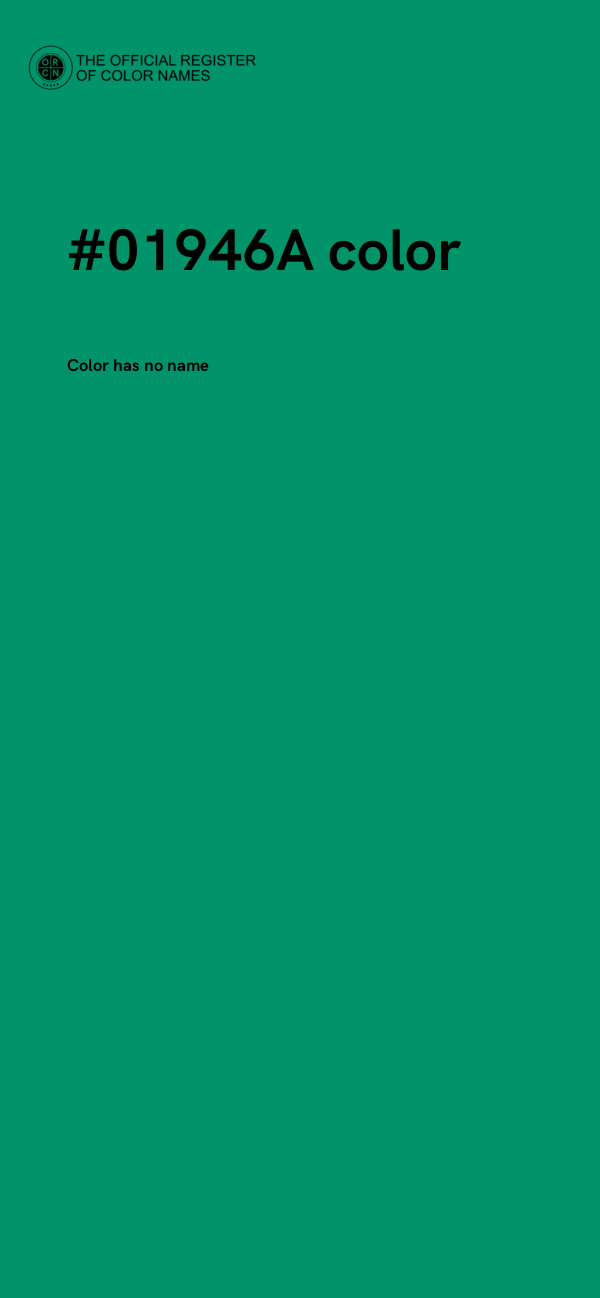 #01946A color image