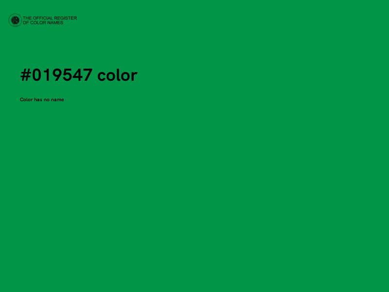 #019547 color image