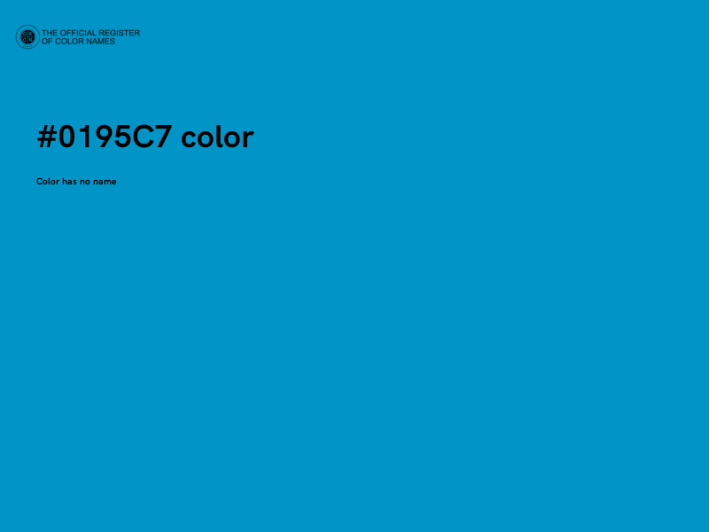 #0195C7 color image