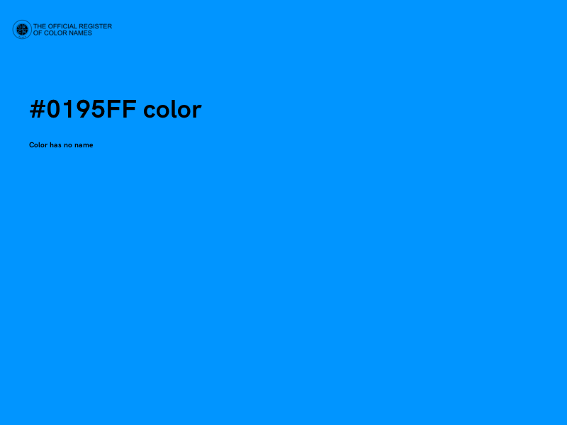 #0195FF color image