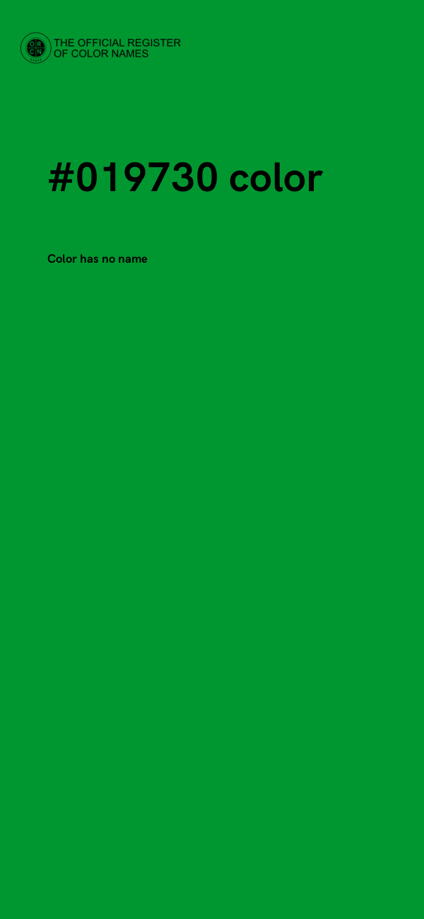 #019730 color image