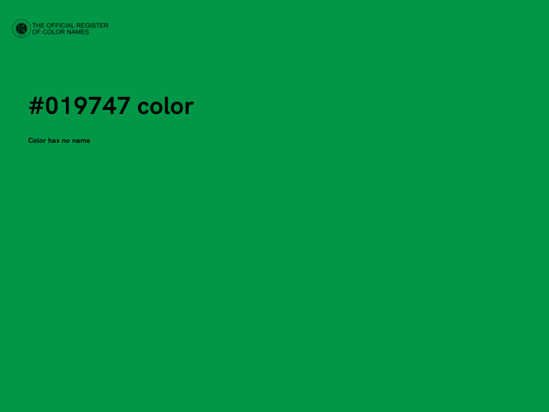 #019747 color image