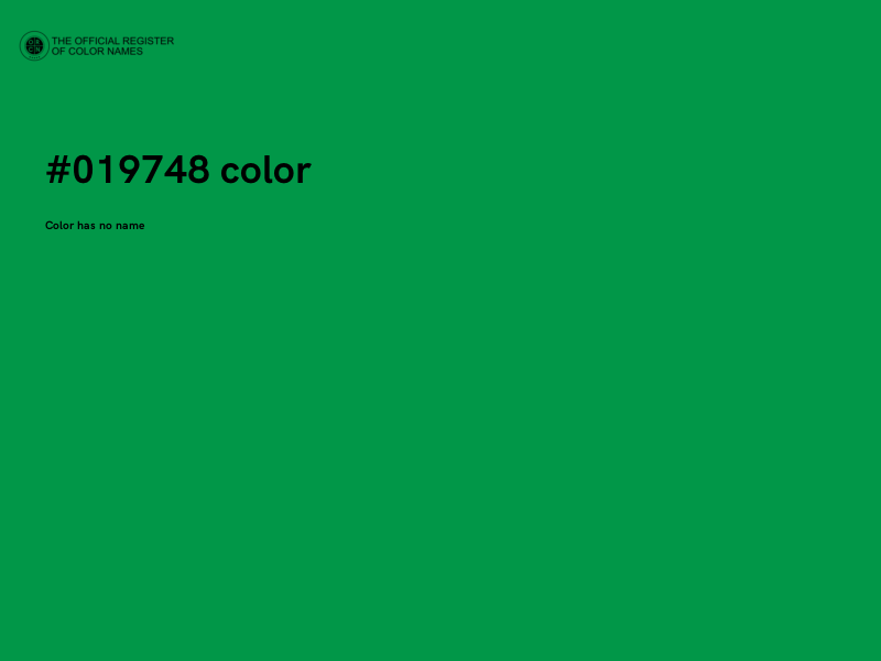 #019748 color image