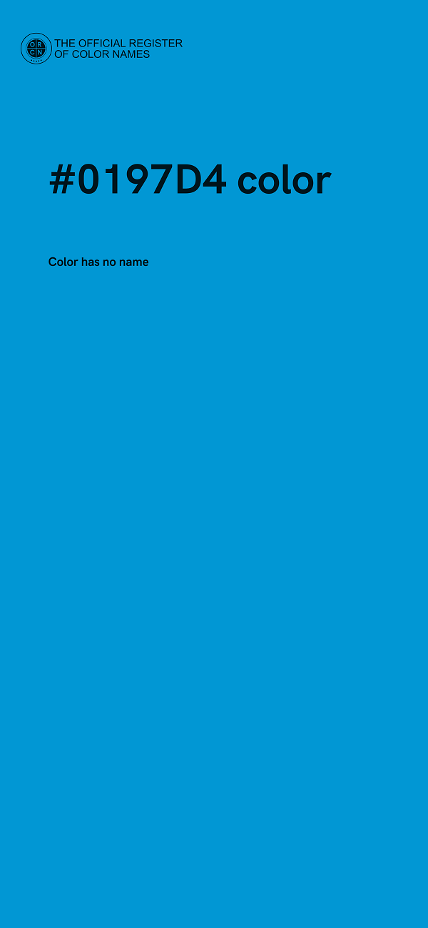 #0197D4 color image