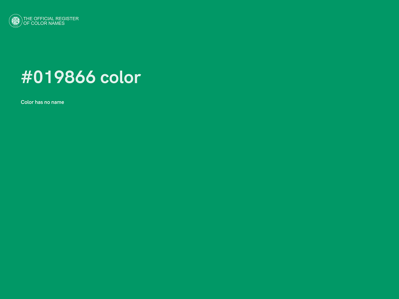 #019866 color image