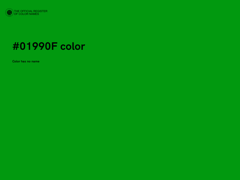 #01990F color image