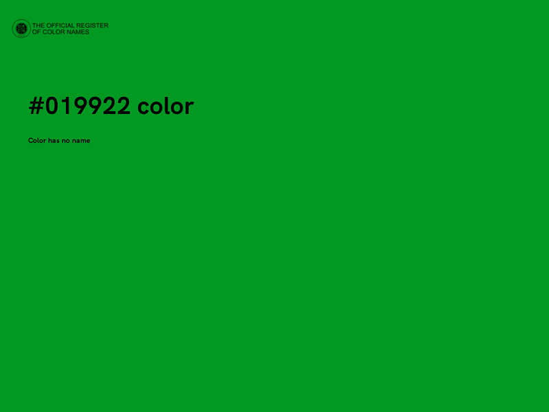 #019922 color image