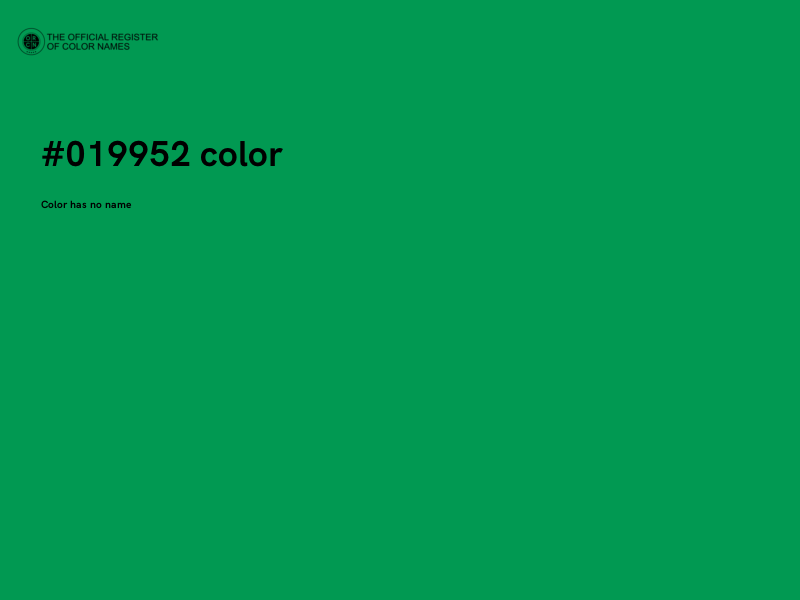 #019952 color image