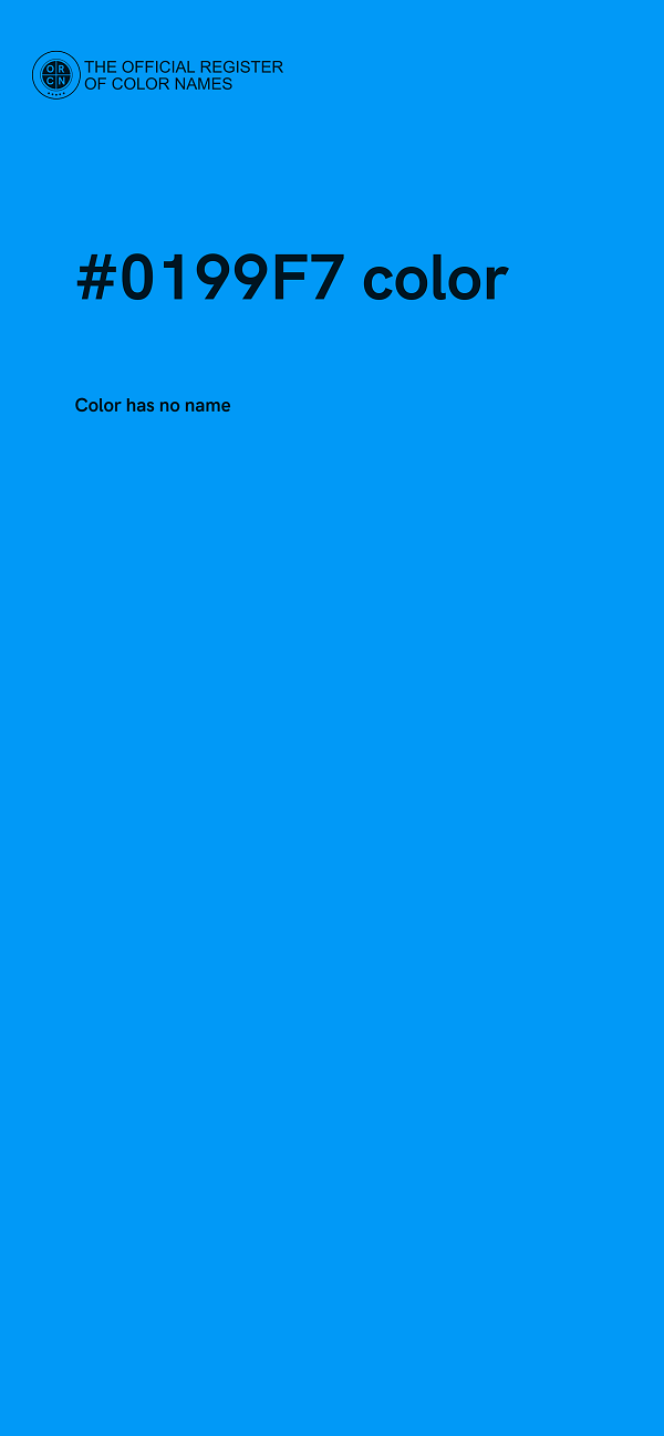 #0199F7 color image