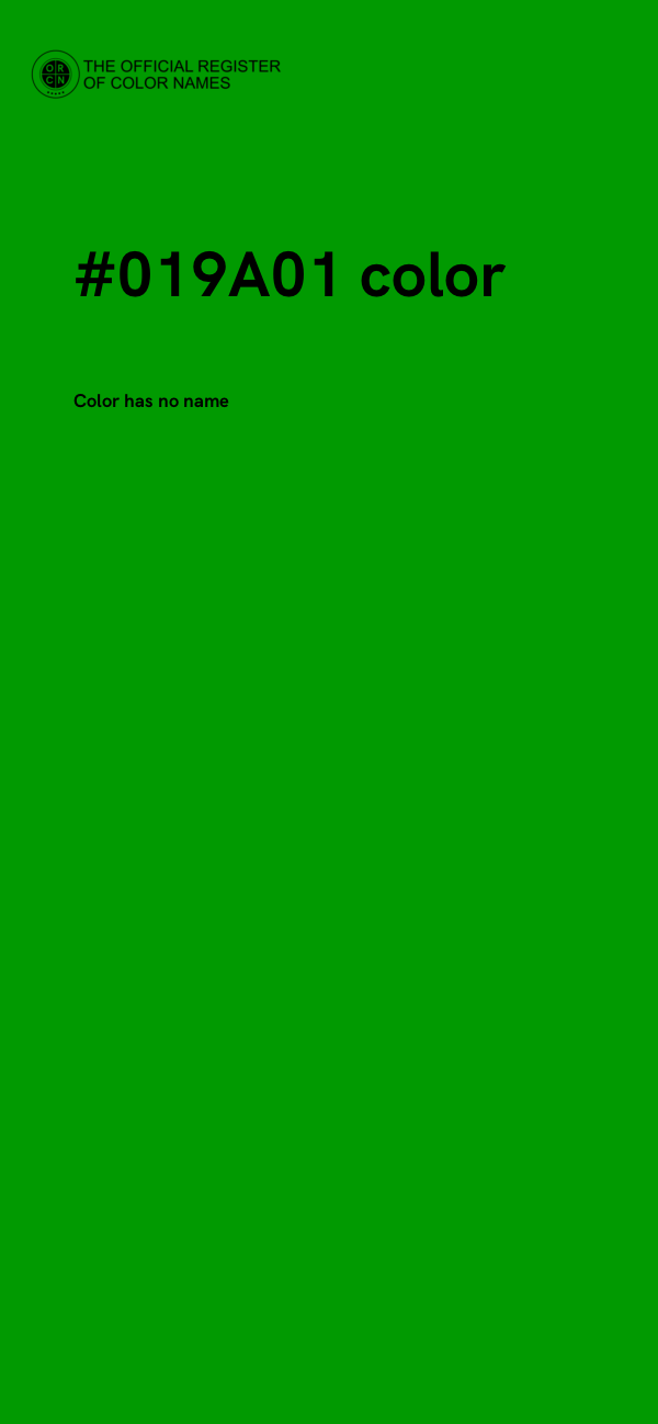 #019A01 color image
