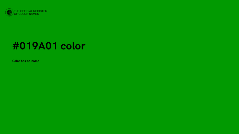 #019A01 color image