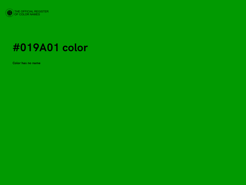 #019A01 color image