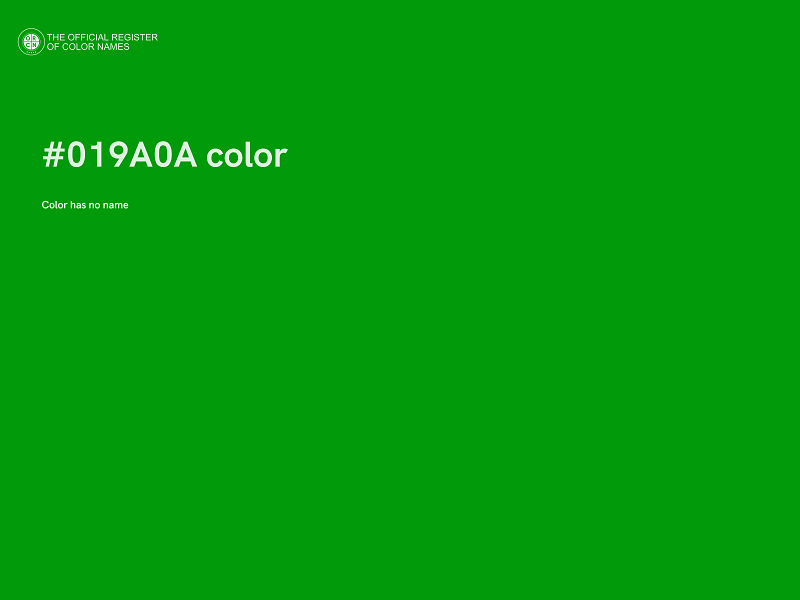 #019A0A color image