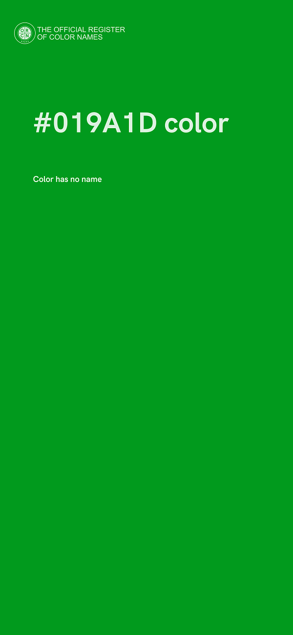 #019A1D color image