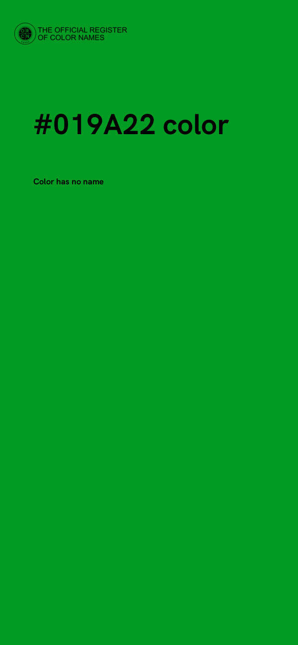 #019A22 color image