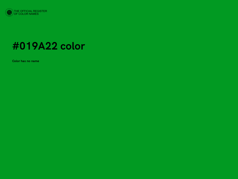 #019A22 color image