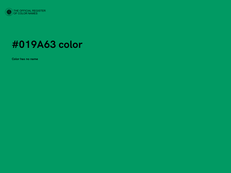 #019A63 color image