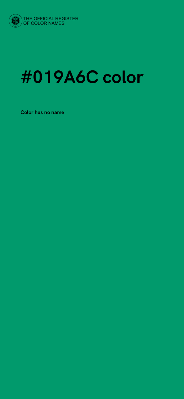 #019A6C color image