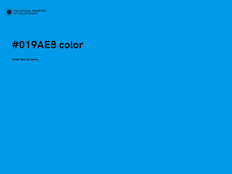 #019AE8 color image