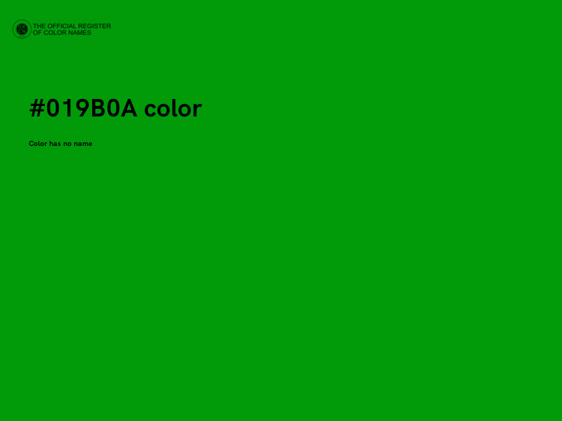 #019B0A color image