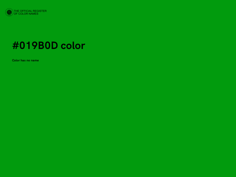 #019B0D color image