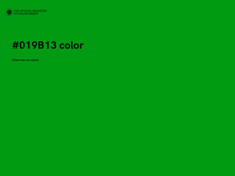 #019B13 color image