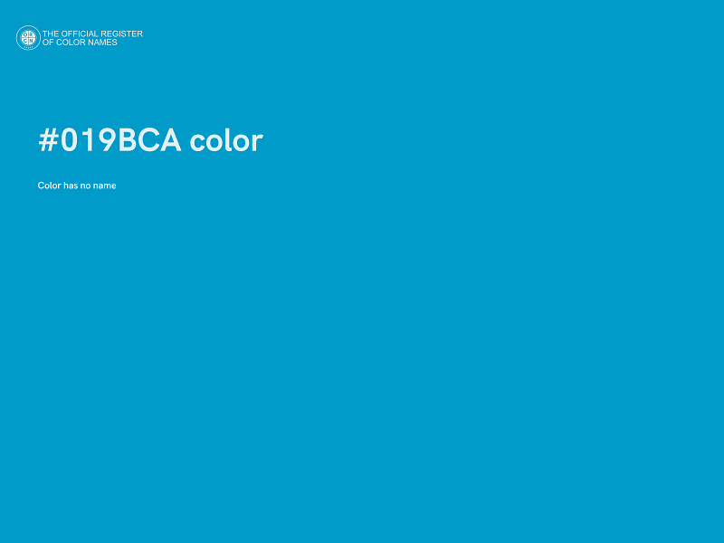 #019BCA color image
