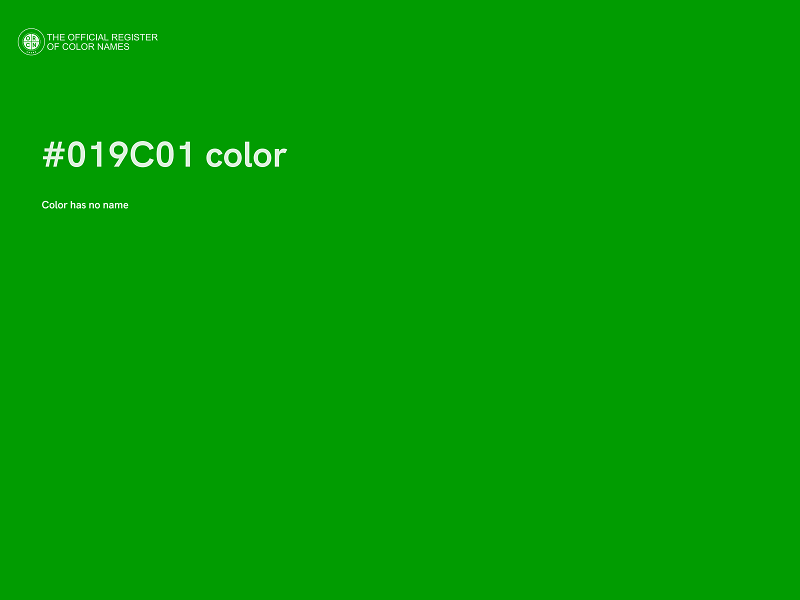 #019C01 color image