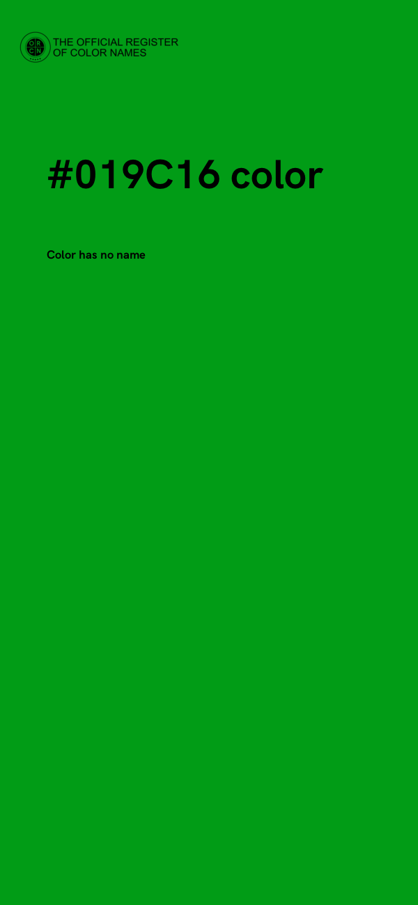 #019C16 color image