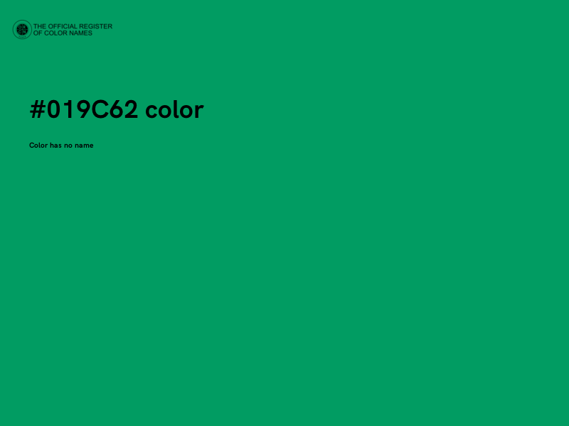 #019C62 color image