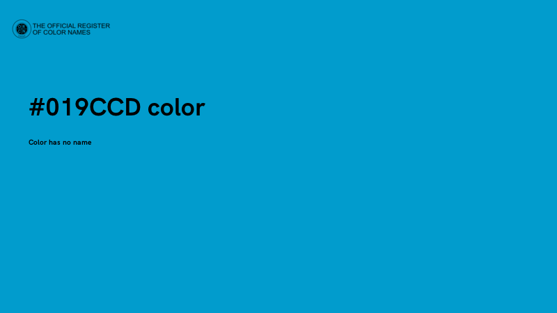#019CCD color image