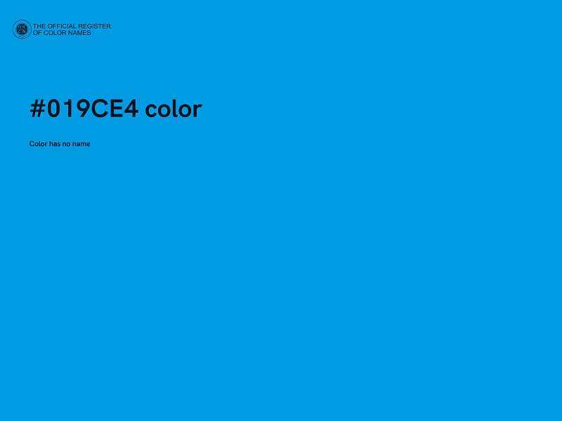 #019CE4 color image