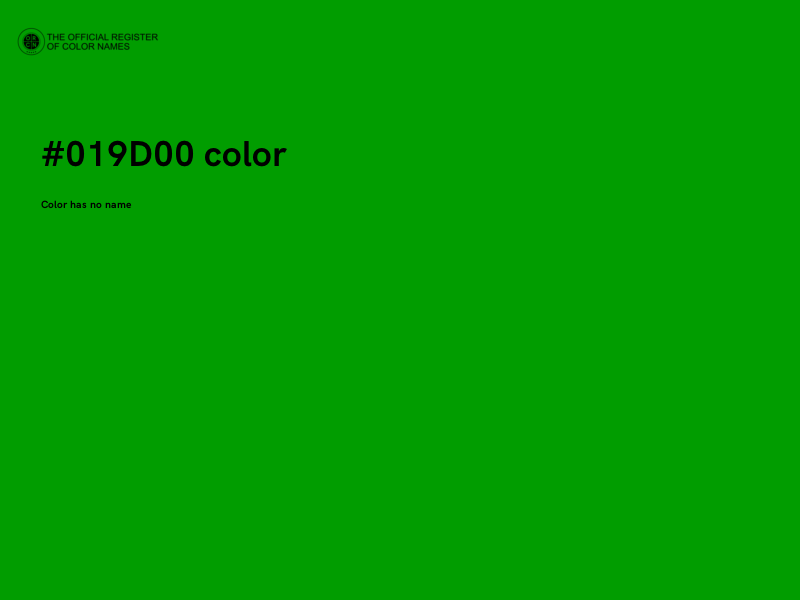 #019D00 color image