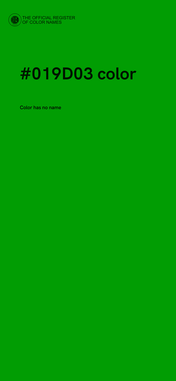 #019D03 color image